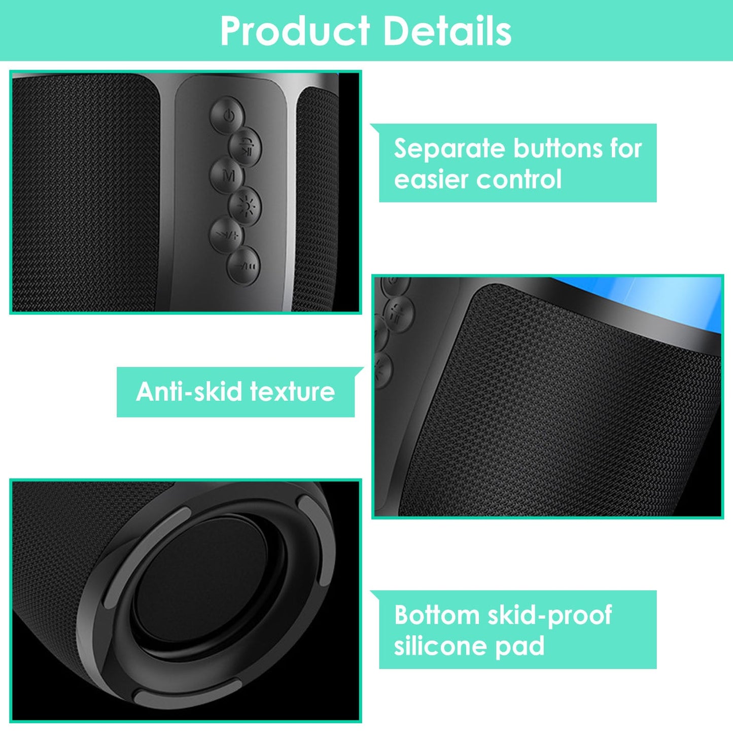 Rynx | Wireless portable speaker with color-changing lights