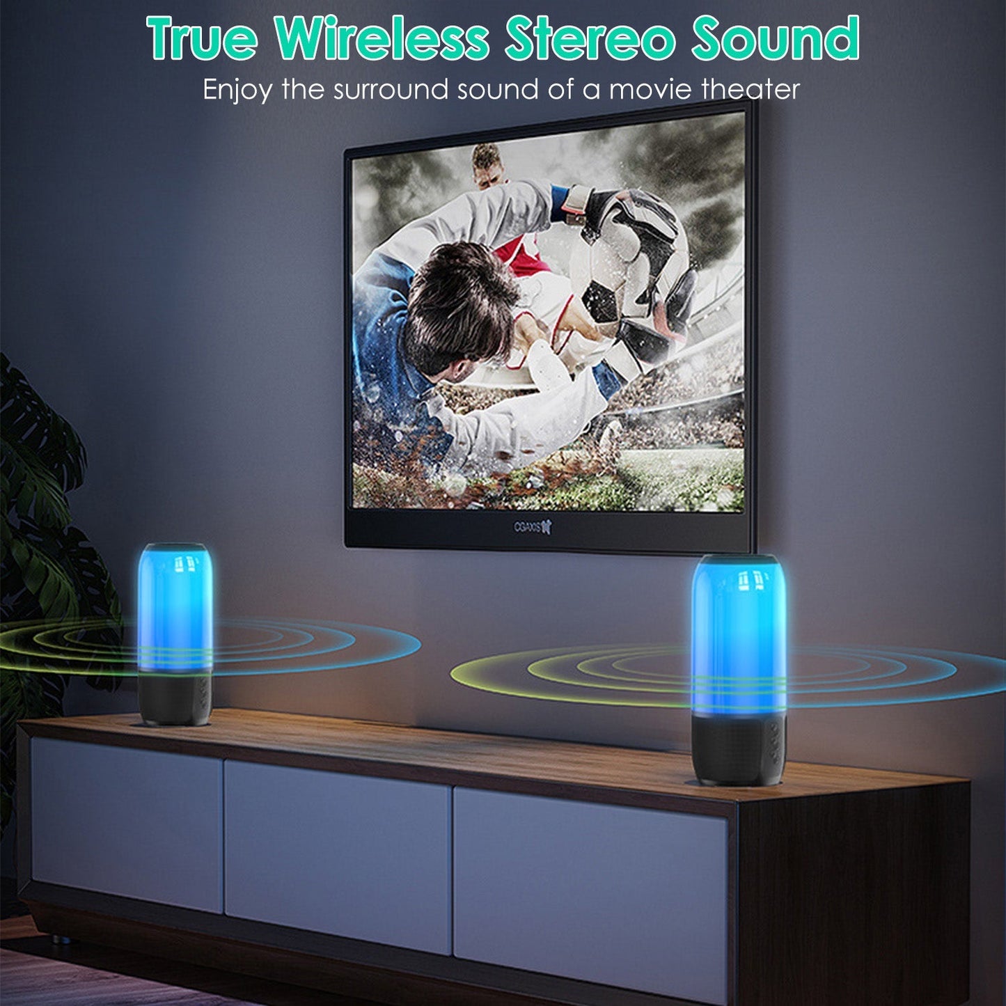 Rynx | Wireless portable speaker with color-changing lights