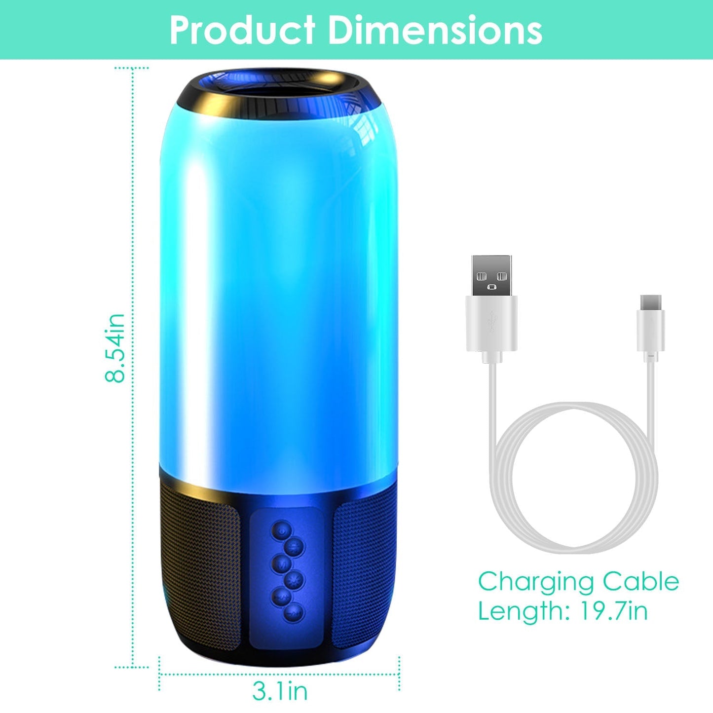 Rynx | Wireless portable speaker with color-changing lights
