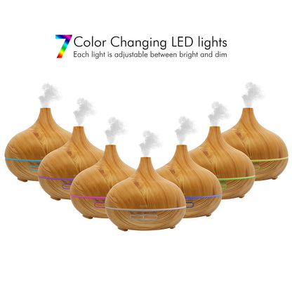 Rynx | Wood Ultrasonic Cold Mist Diffuser With 7 Color LED Lights