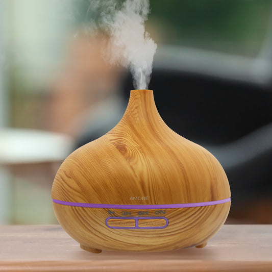 Rynx | Wood Ultrasonic Cold Mist Diffuser With 7 Color LED Lights