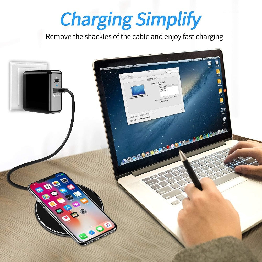 RYNX | 30W Fast Wireless Charging Pad | Premium Usb C Charging Cable Magsafe Charger For Apple Iphone, Samsung & Android - Fast Wireless Charging Pad