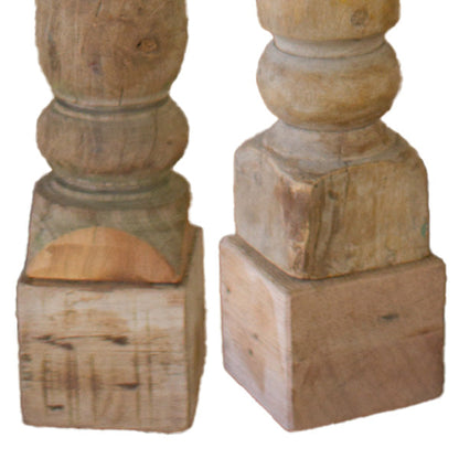 Rynx | Chunky Reclaimed Wood Candle Holders, Set of 3