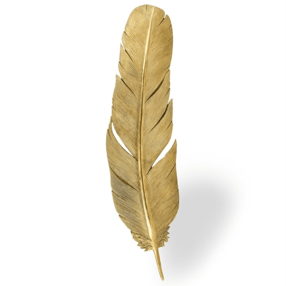 Rynx | Yasmin Large Gold Feather Wall Decoration