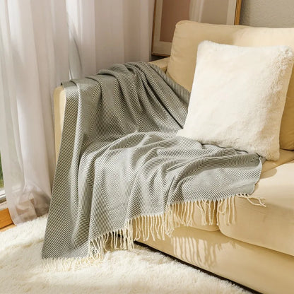 Rynx | Luxurious cotton blanket for large sofas