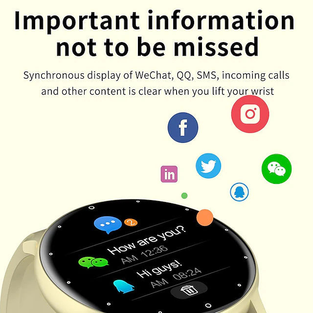 Rynx | Zl02 Smart Watch 1.28 Inches Smartwatch Fitness Running Watch