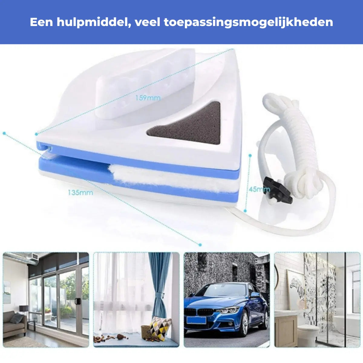 Rynx | Magnetic Window Cleaner — double-sided glass cleaning device with safety lock